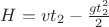 $H=vt_2-\frac{gt^2_2}{2}$