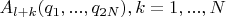 $A_{l+k}(q_1,...,q_{2N}),k=1,...,N$