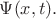 $\Psi(x,t).$