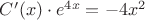 $C'(x)\cdot e^{4x}=-4x^2$