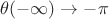 $\theta(-\infty)\rightarrow-\pi$