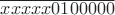 $\overline{xxxxx0100000}$ $\overline{xxxxx0100000}$
