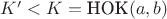 $K' < K = \text{НОК}(a,b)$