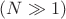 $(N \gg 1)$ $(N \gg 1)$