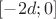 $[-2d;0]$