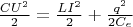 $\frac{C U^2}{2} = \frac{L I^2}{2} + \frac{q^2}{2 C_e}$