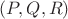 $(P,Q,R)$