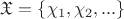 $\mathfrak{X} = \{\chi_{1}, \chi_{2},...\}$