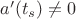 $a'(t_s) \ne 0$