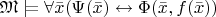 $\mathfrak{M} \models \forall \bar{x} (\Psi(\bar{x}) \leftrightarrow \Phi(\bar{x}, f(\bar{x}))$