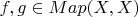 $f,g \in Map(X,X)$