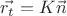 ${\vec{r_t}}=K\vec{n}$