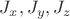 $J_x, J_y, J_z$