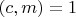 $(c,m)=1$