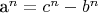 a^n = c^n - b^n