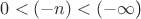 $0 < (-n) < (-$\infty$)$