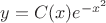 $y=C(x)e^{-x^2}$