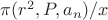 $\pi (r^2,P,a_n) /x$