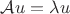 $\mathcal A u=\lambda u$