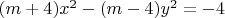 $(m+4)x^2-(m-4)y^2=-4$