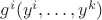 $g^i(y^i,\dots,y^k)$