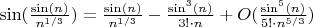 $\sin(\frac{\sin(n)}{n^{1/3}}) = \frac{\sin(n)}{n^{1/3}} - \frac{\sin^3(n)}{3!\cdot n} + O(\frac{\sin^5(n)}{5! \cdot n^{5/3}})$
