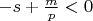 $-s+\frac{m}{p}<0$