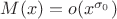$M(x) = o(x^{\sigma_0})$ $M(x) = o(x^{\sigma_0})$