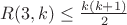 $R(3,k) \le \frac {k(k+1)}{2}$