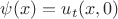 $\psi(x)=u_t(x,0)$