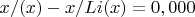 $x/\pj(x)-x/Li(x)=0,000$