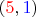$(\textcolor{red}{5}, \textcolor{blue}{1})$