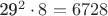 29^2\cdot 8=6728