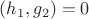 $(h_{1}, g_{2}) = 0$ $(h_{1}, g_{2}) = 0$