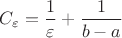 $C_\varepsilon=\dfrac{1}{\varepsilon}+\dfrac{1}{b-a}$