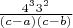 $\frac{4^33^2}{(c-a)(c-b)}$