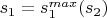 $s_1=s_1^{max}(s_2)$