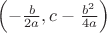 $\left(-\frac{b}{2a}, c-\frac{b^2}{4a}\right)$