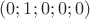 $(0;1;0;0;0)$