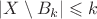 $|X\setminus B_k|\leqslant k$