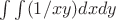 $\int \int (1/xy) dx dy$
