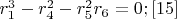 $r_1^3-r_4^2-r_5^2r_6=0;\eqno[15]$