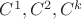 $C^1,C^2,C^k$