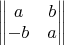 $\begin{Vmatrix} a & b \\ -b & a\end{Vmatrix}$