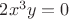 $2x^3y=0$