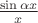 ${\sin\alpha x\over x}$