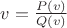 $v=\frac {P(v)} {Q(v)}$ $v=\frac {P(v)} {Q(v)}$