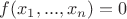 $ f(x_1,...,x_n)=0$