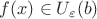 $f(x)\in U_\varepsilon(b)$