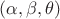 $(\alpha, \beta, \theta)$ $(\alpha, \beta, \theta)$